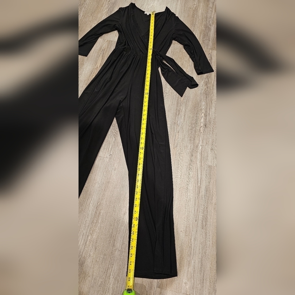 Size Medium | Annalee + Hope Black Long Sleeve Jumpsuit Romper - Picture 7 of 8